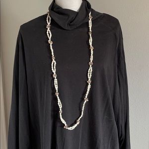 Tiny shells extra long necklace